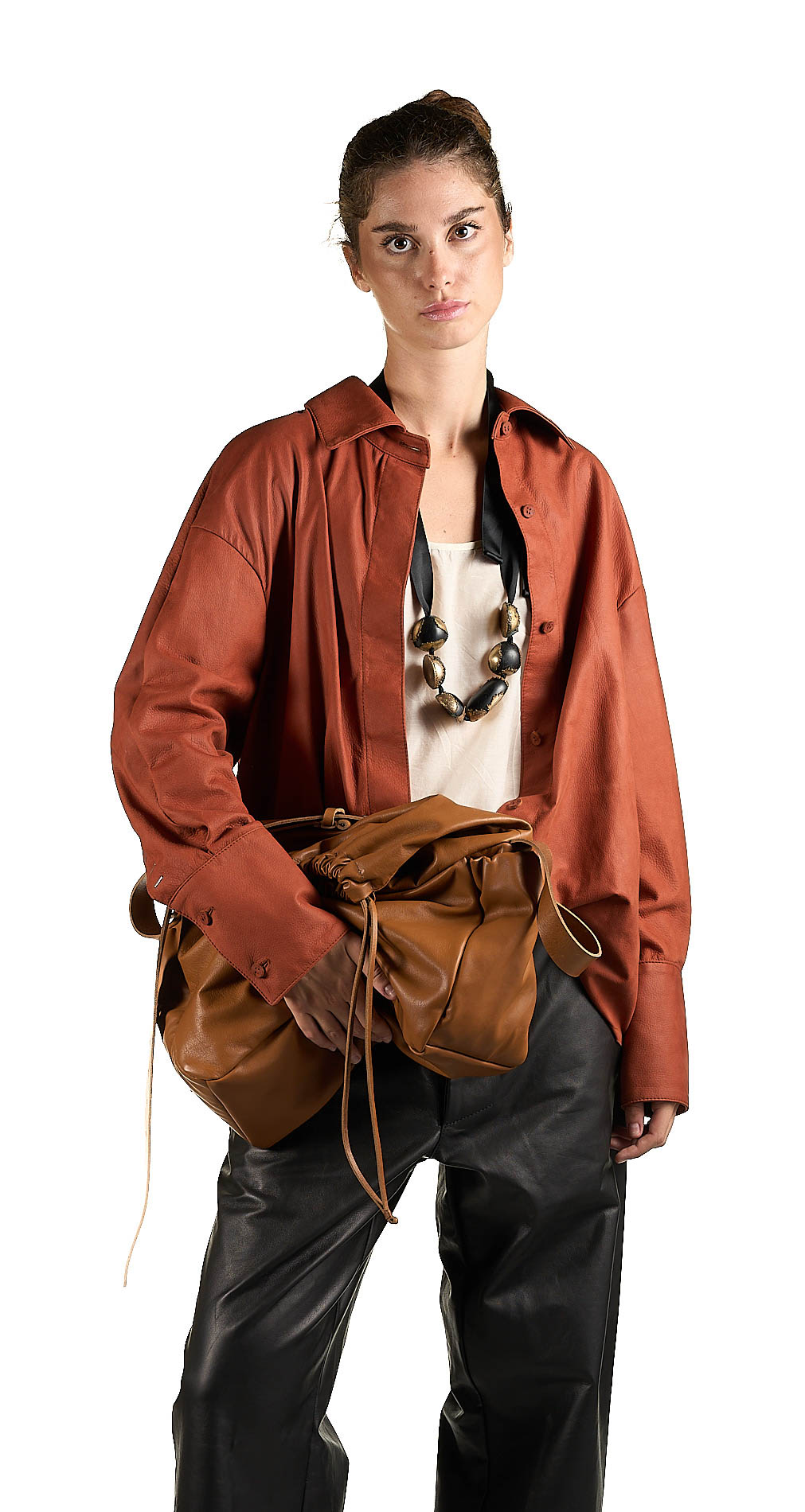 daniele basta leather and silver bags - WEARING